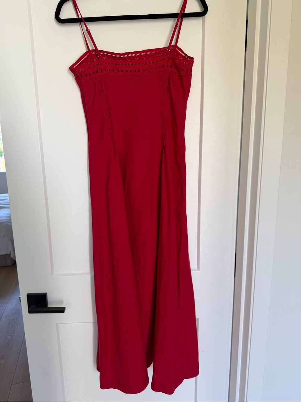 Reformation Pomona Linen Dress Red - Size 6 - Picture 9 of 11